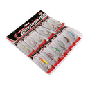 12Pcs Fishing Lure Tackle Kit Set Minnow Crank Spoon Bait Lure Shrimp Lure Hard Sequins Lure with Sharp Fishing Hooks Bait suit