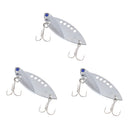 3Pcs Silver Minnow Spoon Hard Bait Metal Fishing Lures Baits with Treble Hooks Suit for Pike, Largemouth Bass, Walleye, Salmon and Trout Fishing