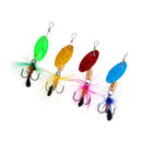 4Pcs Ice/ Fly Fishing Lures Bass Spoons Lures, Bass Trout Lures Hard Metal Spoon Baits Spinnerbaits