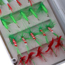20Pcs Trout Fly Fishing Flies Trout Fishing ,Assortment Lures with Waterproof Pocketed Box
