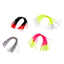 4 Bundles 12.5cm Length Fly Tying Rubber Threads Skirts Silicone Straps
