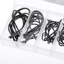 50Pcs Fishing Hook Carbon Steel 4#/2#/1#/1/0#/2/0# Jig Hook Fishhook Tackle