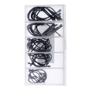 50Pcs Fishing Hook Carbon Steel 4#/2#/1#/1/0#/2/0# Jig Hook Fishhook Tackle