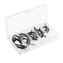 50Pcs Fishing Hook Carbon Steel 4#/2#/1#/1/0#/2/0# Jig Hook Fishhook Tackle