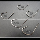 50Pcs Fishing Hook Carbon Steel 4#/2#/1#/1/0#/2/0# Jig Hook Fishhook Tackle
