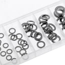 50Pcs Stainless Steel Solid Ring Jig Carp Fishing Terminal Tackle Rig Ring