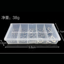 50Pcs Stainless Steel Solid Ring Jig Carp Fishing Terminal Tackle Rig Ring
