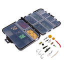 189Pcs Fishing Accessories Tackle Kit Including Worm Lures Hooks Swivels Snaps Stoppers Beads Assortment Kit