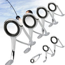 60pcs Fishing Rod Guides Tip Rings Set Rod Repair Kit DIY Eye Ring with Box