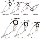 60pcs Fishing Rod Guides Tip Rings Set Rod Repair Kit DIY Eye Ring with Box