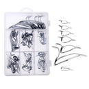 60pcs Fishing Rod Guides Tip Rings Set Rod Repair Kit DIY Eye Ring with Box