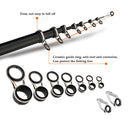 55Pcs/box Stainless Steel Fishing Rod Guides Rod Repair Kit DIY Eye Rings