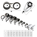 55Pcs/box Stainless Steel Fishing Rod Guides Rod Repair Kit DIY Eye Rings