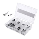 40pcs/box Fishing Rod Guides Tip Rings Rod Repair Kit DIY Eye Ring, 8 Sizes