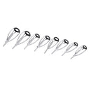 40pcs/box Fishing Rod Guides Tip Rings Rod Repair Kit DIY Eye Ring, 8 Sizes