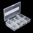 40pcs/box Fishing Rod Guides Tip Rings Rod Repair Kit DIY Eye Ring, 8 Sizes