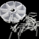 120Pcs Ingrown Toe Nail Corrector Paronychia Toenail Correction Pedicure Tool with Transparent Split Case Box