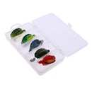 5Pcs Topwater Fishing Lure Hook Baits Crankbait Spinner Tortoise with Spoon