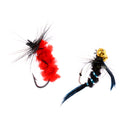 100pcs/box Dry Fly Fishing Flies Assortment Hook Baits Lifelike Insects Lures, Mixed Size