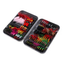 100pcs/box Dry Fly Fishing Flies Assortment Hook Baits Lifelike Insects Lures, Mixed Size