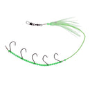 Swivel String Fishing Hook Luminous 3D Eyes Squid Skirt Fishing Beads Lures