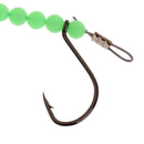 Swivel String Fishing Hook Luminous 3D Eyes Squid Skirt Fishing Beads Lures