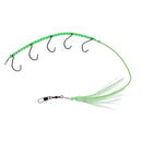 Swivel String Fishing Hook Luminous 3D Eyes Squid Skirt Fishing Beads Lures