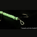 Swivel String Fishing Hook Luminous 3D Eyes Squid Skirt Fishing Beads Lures