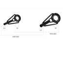 80pcs Stainless Steel Fishing Rod Tip Ring Eye Guide Repair Set Kit with Box