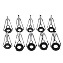 80pcs Stainless Steel Fishing Rod Tip Ring Eye Guide Repair Set Kit with Box