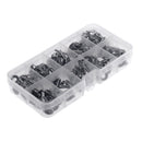 80pcs Stainless Steel Fishing Rod Tip Ring Eye Guide Repair Set Kit with Box