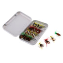 Assortment Trout Fly Fishing Flies 4 Colors, 20pcs in a Fly Box Saltwater