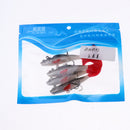 4Pcs Jig Lead Heads Soft Plastic Fishing Lures Sea Fishing Cod Pollack Bass Jewfish Snakehead Tackle Hooks