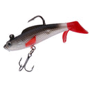 4Pcs Jig Lead Heads Soft Plastic Fishing Lures Sea Fishing Cod Pollack Bass Jewfish Snakehead Tackle Hooks