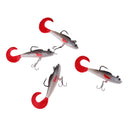 4Pcs Jig Lead Heads Soft Plastic Fishing Lures Sea Fishing Cod Pollack Bass Jewfish Snakehead Tackle Hooks