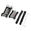 Bike Multitool, Cycle Bicycle Repair Tool Mountain Bike Compact and Lightweight Multi Function Folding Tool with Tire Lever