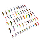 56pcs/lot Mixed Fishing Lures Set Crankbait Crank Hard Baits Tackle Wobblers