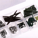 71Pcs/Set Carp Fishing Accessories Kit Swivels/Snaps/Rig Tube/Line Aligner Terminal Tackle with Box