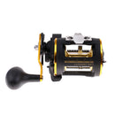 Trolling Saltwater Fishing Reel + Counter 3BB 22lbs Boat Fishing Drum Reels