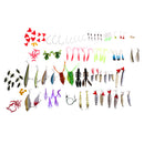 141Pcs Fishing Tackle Box 2 Layer Hooks Lure Gear Swivel Snap Copper Weights