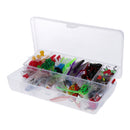 141Pcs Fishing Tackle Box 2 Layer Hooks Lure Gear Swivel Snap Copper Weights
