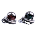 1 Pair 12V Bow Stainless Steel Housing, Red Green LED Bow Navigation Side Lights