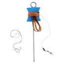 Turtle Fishing Hook Braided Line Hair Rigs Double Hook with Ground Support, Fishing Connector Accessories