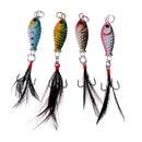 4pcs Fishing Lures Lead Fish Metal Jigging Wobbler Bass Crankbaits 2.5cm
