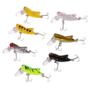 7Pcs Fishing Tackle Lures Hard Plastic Grasshopper Crickets Bionic Bait with 8