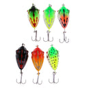 6Pcs Topwater Frog Lures Artificial Baits for Saltwater Freshwater Hard Bait