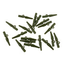 20 Pieces 3.5cm Carp Fishing Tackle Kit Rubber Safety Lead Clip with Tail Quick Change