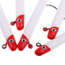 5Pcs Lead Head Jigs Soft Fishing Lures Bait with Single Hook Sinking Swimbaits for Saltwater and Freshwater