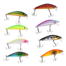 8Pcs Swimbait with 3D Lifelike Eyes Crankbait Minnow Popper Pencil Hard Lure