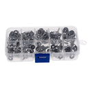80Pcs/box Heavy Duty Sea Boat Fishing Rod Guides Top Tips Pole Rod Eye Rings, 10 Mixed Sizes